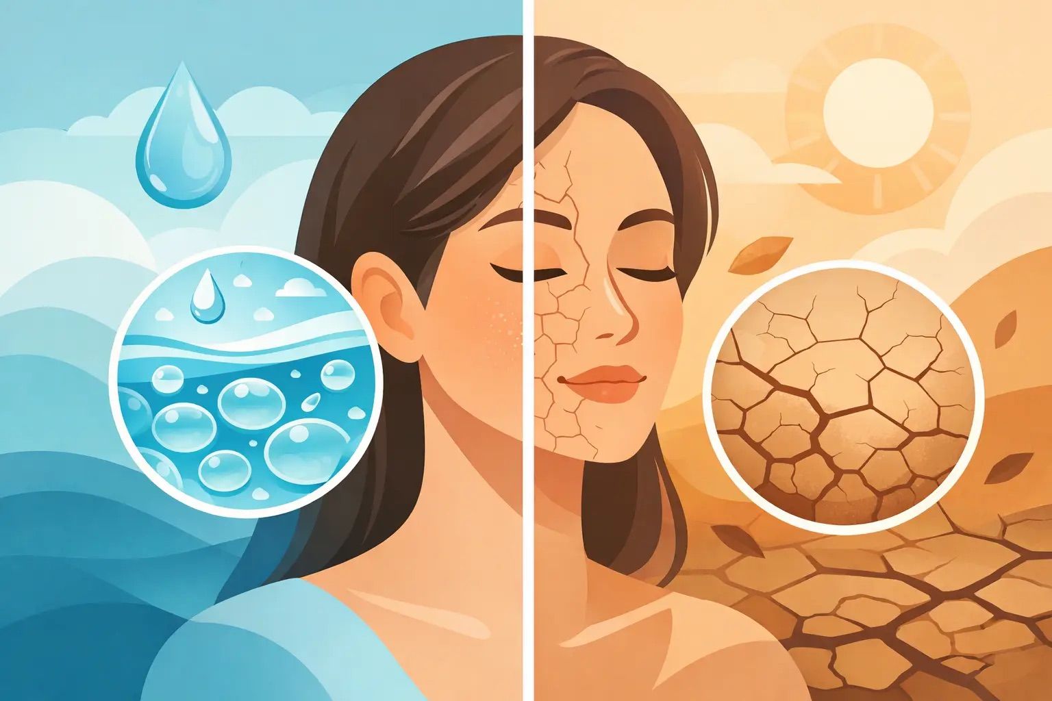 Дехидратирана кожа или суха - Как да познаете