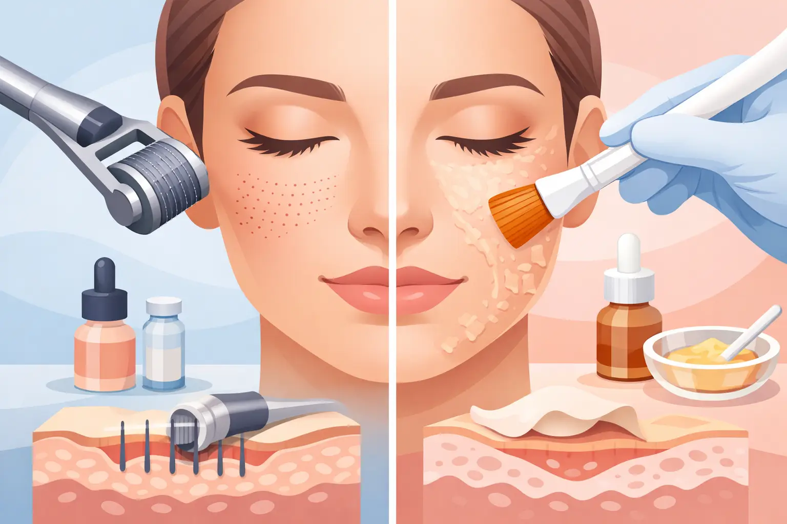 Микронидлинг или химичен пилинг — Derma-Act блог